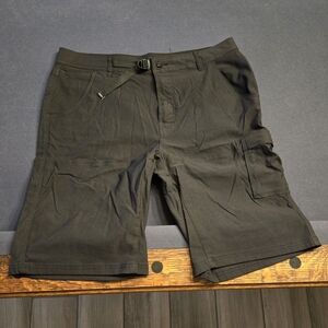 Prana Men's Black Shorts, Stretch Zion. Size 36, 12" Length